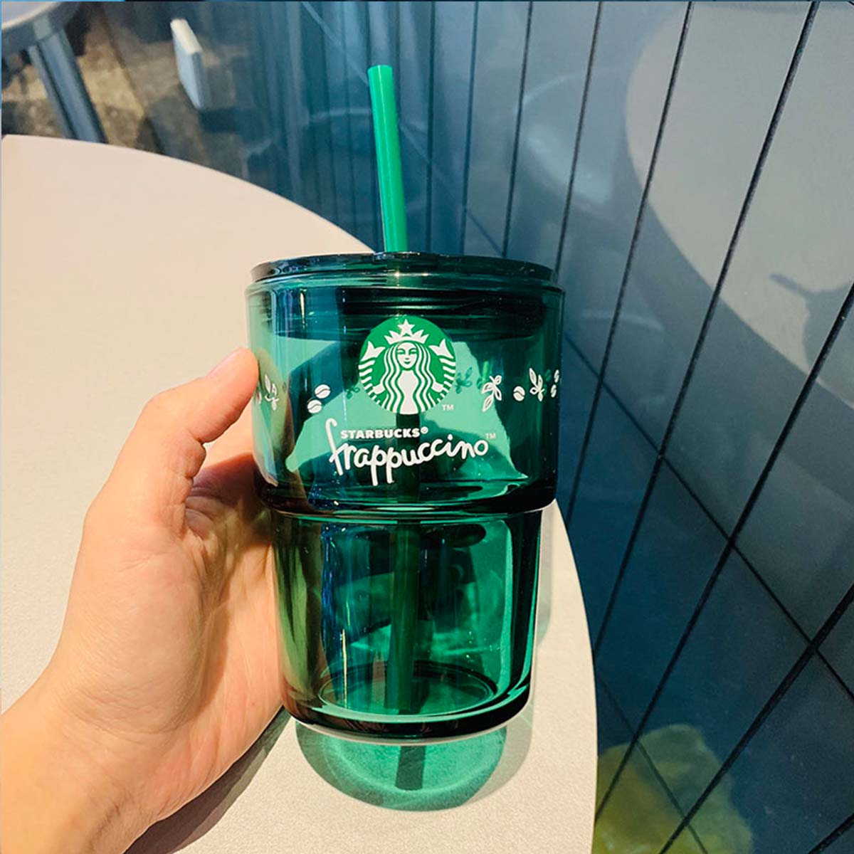 Starbucks China Enjoy Frappuccino Glass Straw Cup Starbucks loveinstarbucks