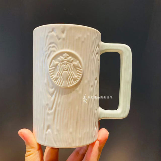2023 China Starbucks Fresh Mint Green Wood grain mug 414ml Starbucks loveinstarbucks