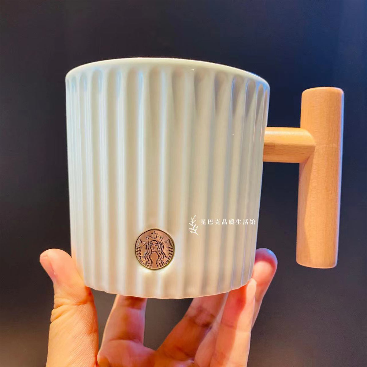 2023 China Starbucks Fresh Mint Green Gradient striped mug 375ml Starbucks loveinstarbucks