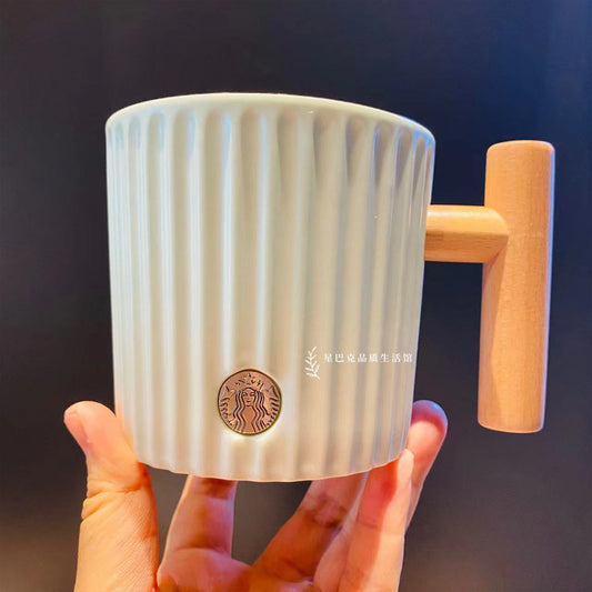2023 China Starbucks Fresh Mint Green Gradient striped mug 375ml Starbucks loveinstarbucks