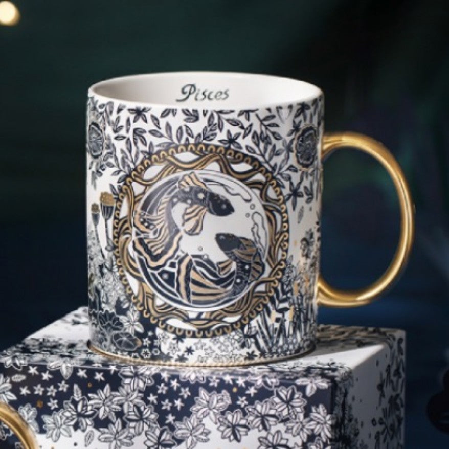 Starbucks Taiwan 2026 Zodiac Mug Aquarius Pisces Mug