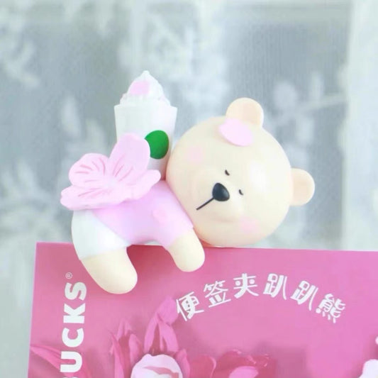 Starbucks Sakura pink bearista ornament Note Clip Starbucks loveinstarbucks