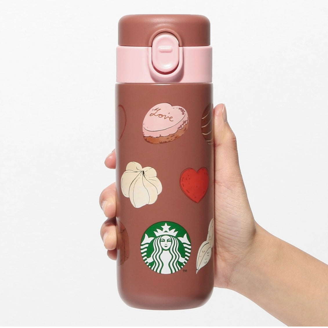 Starbucks Japan 2024 Valentine's Day double chocolate stainless steel cup 381ml loveinstarbucks loveinstarbucks