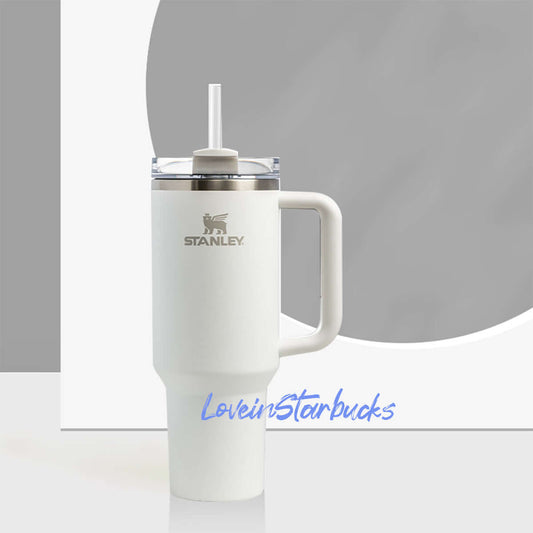 Stanley China Quencher 2.0 Frosty white cup 40oz loveinstarbucks loveinstarbucks