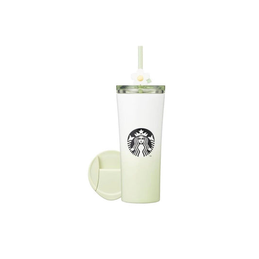 Starbucks Korea 2024 spring series stainless steel Straw cup with double lid 473ml loveinstarbucks loveinstarbucks