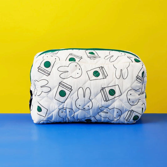 Starbucks and Miffy 2024 collaboration makeup bag Starbucks loveinstarbucks