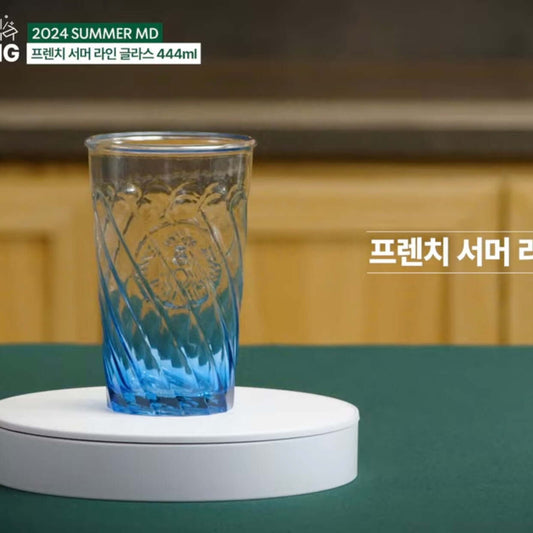 Starbucks Korea 2024 summer Season2 blue glass 444ml loveinstarbucks loveinstarbucks