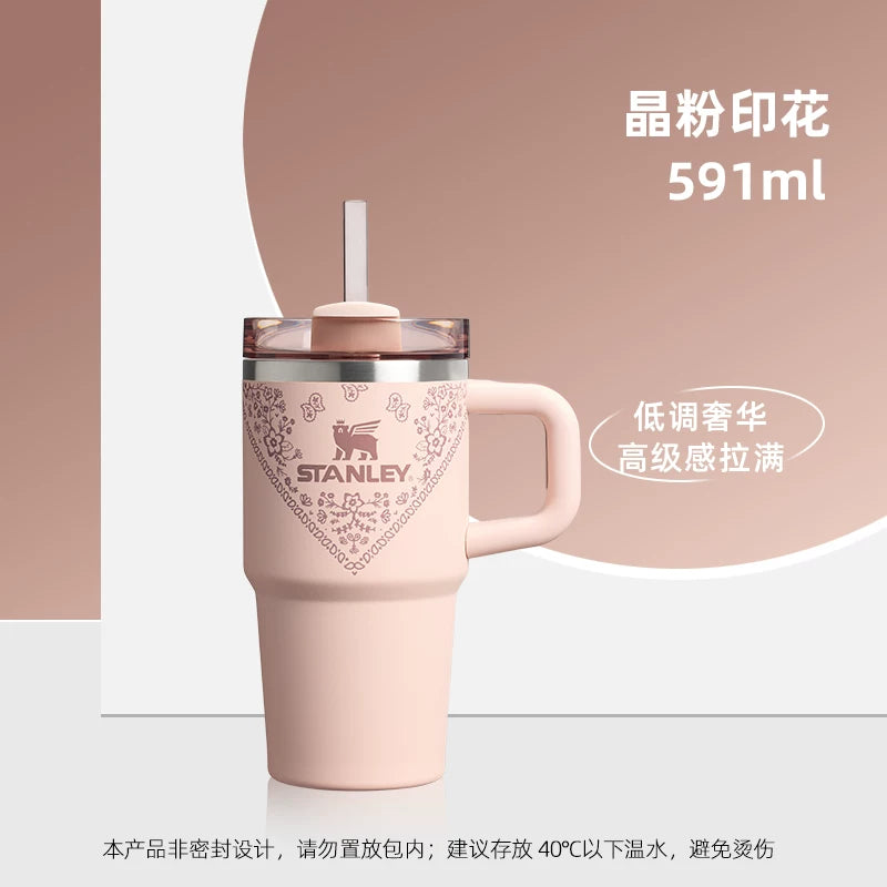 STANLEY crystal pink stainless steel cup 591ml 20.8oz