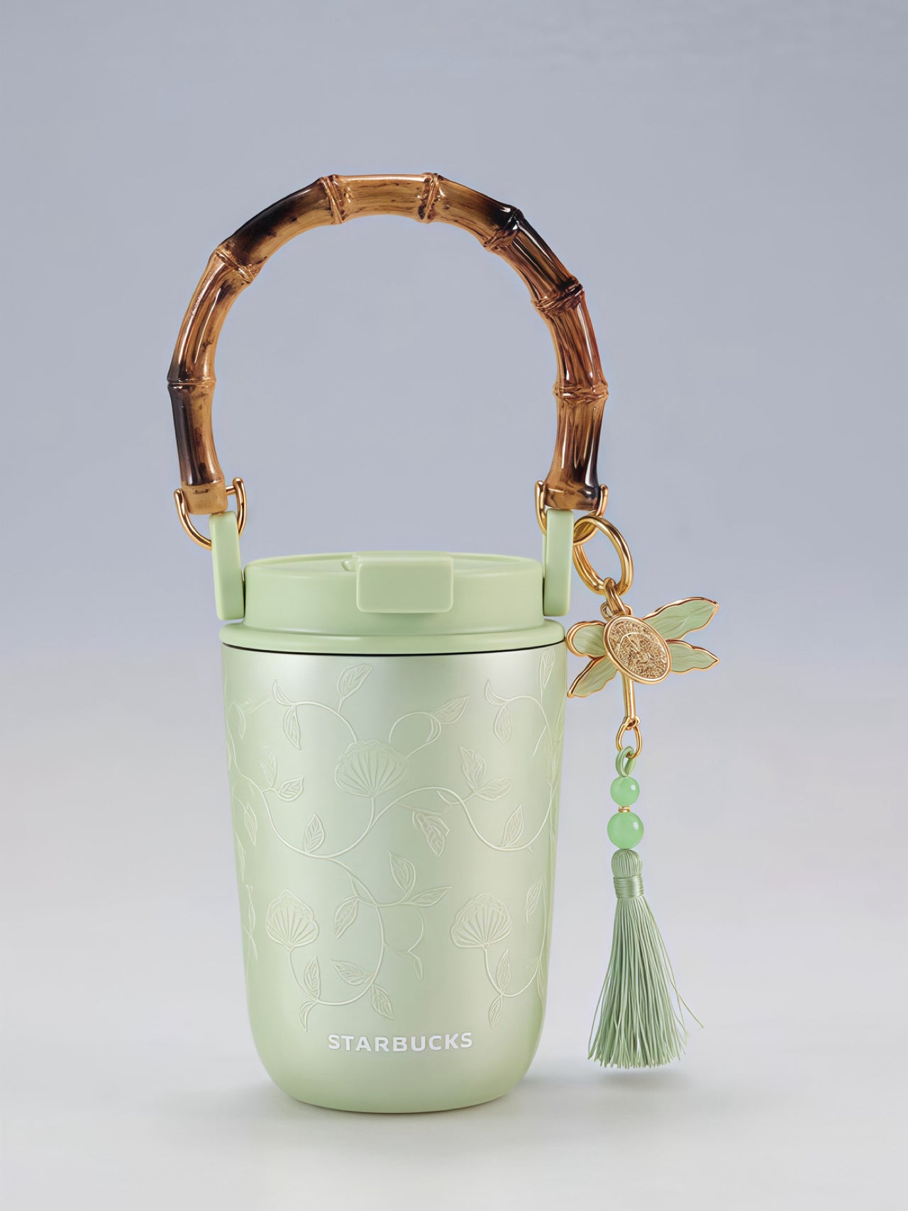 Starbucks China 2026 Spring Blessings Series 400ml Stainless Steel Double Drinking Cup with Handle Charm --read details