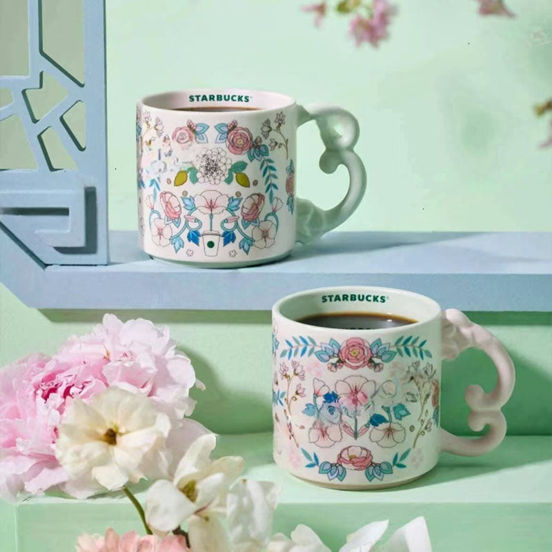 Starbucks China 2025 Spring Flower Series Ceramic Mug 295ml