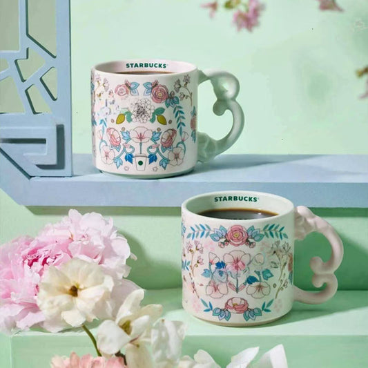 Starbucks China 2025 Spring Flower Series Ceramic Mug 295ml