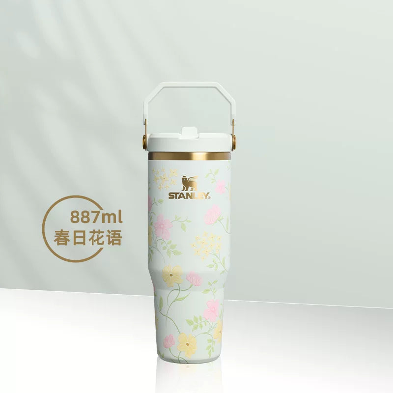 Stanley China 2026 Spring Flowers series 887ml hand cup stainless steel cup