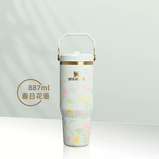 Stanley China 2026 Spring Flowers series 887ml hand cup stainless steel cup
