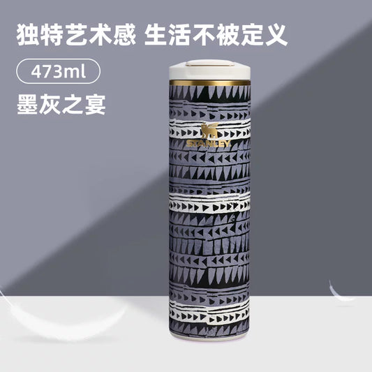 Stanley China 2026 NEST co-brand series black straight stainless steel cup 473ml-Ink Gray Banquet