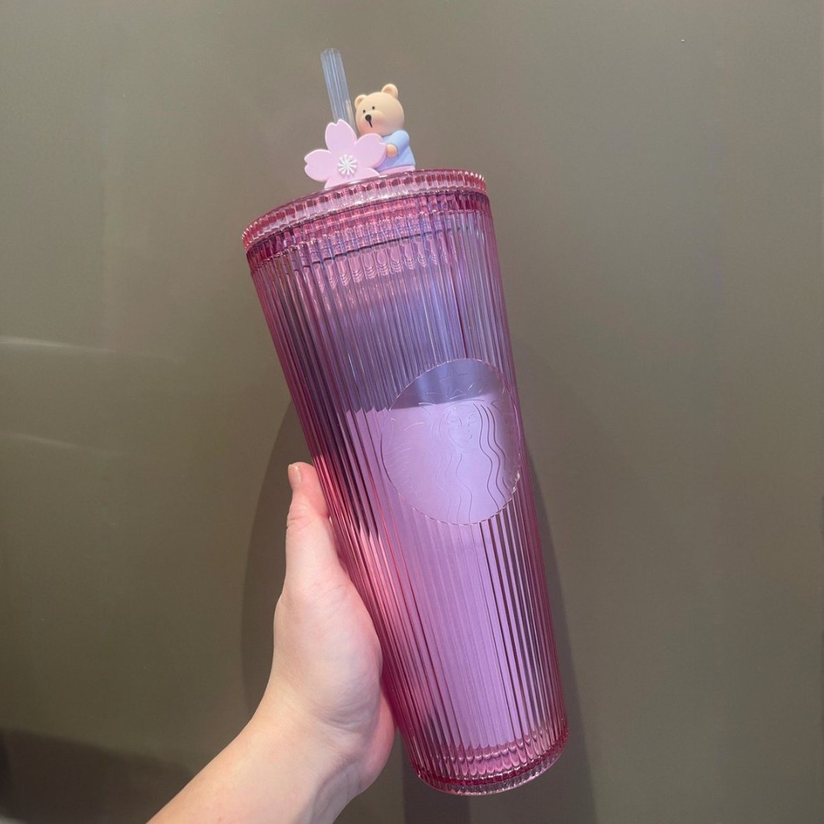 Starbucks China 2025 Sakura Series Plastic straw 710ml 24.99oz