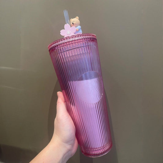 Starbucks China 2025 Sakura Series Plastic straw 710ml 24.99oz