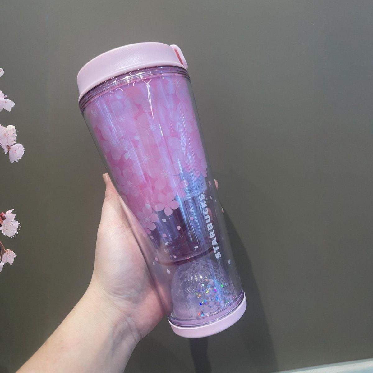 Starbucks China 2025 Sakura Series plastic Cup 370ml 13.02OZ