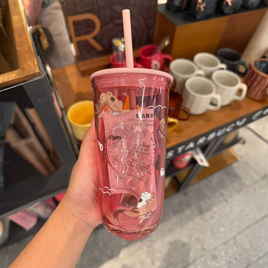 Starbucks Apac 2025 Valentine's Day Love Heart Glass Cup