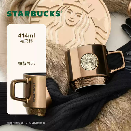 Starbucks China 2024 Brown Gold series mug 414ml Starbucks loveinstarbucks