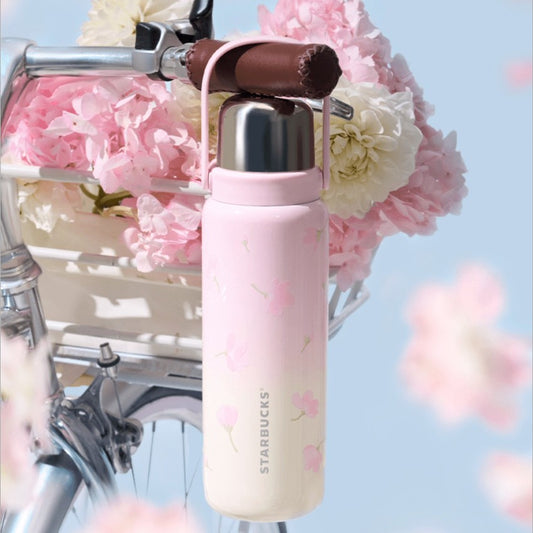 Starbucks China 2025 Sakura online series pink stainless steel portable cup