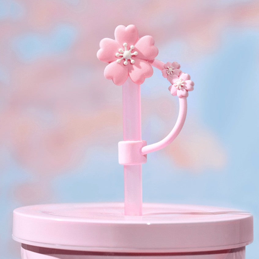 Starbucks China 2025 Sakura online series pink stainless steel straw cup with stopper