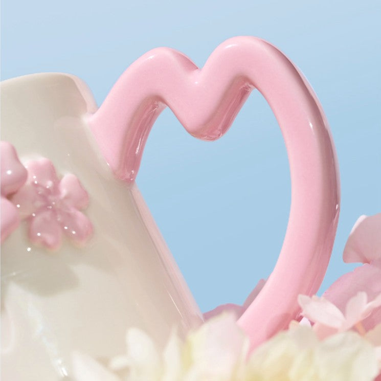 Starbucks China 2025 Sakura online series embossed cherry blossom shape mug