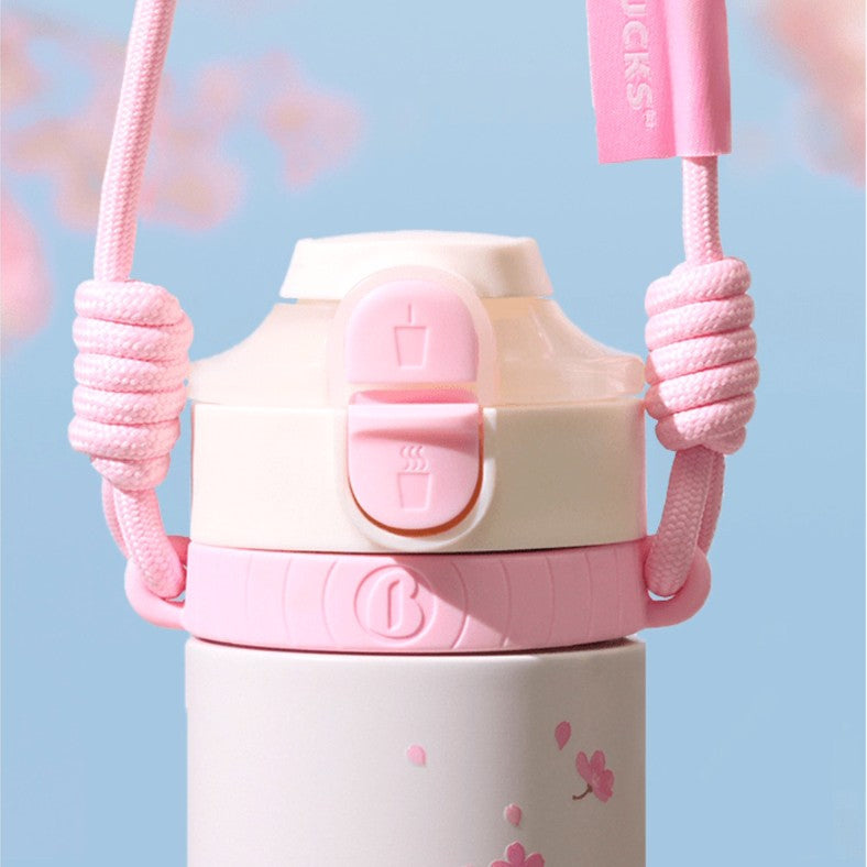 Starbucks China 2025 Sakura online series pink stainless steel straw cup