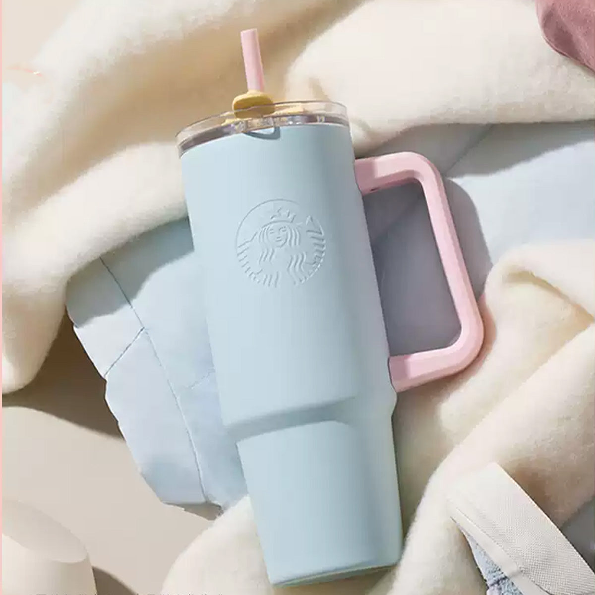 Starbucks China 2025 blue Stainless Steel Straw Cup 900ml 30oz