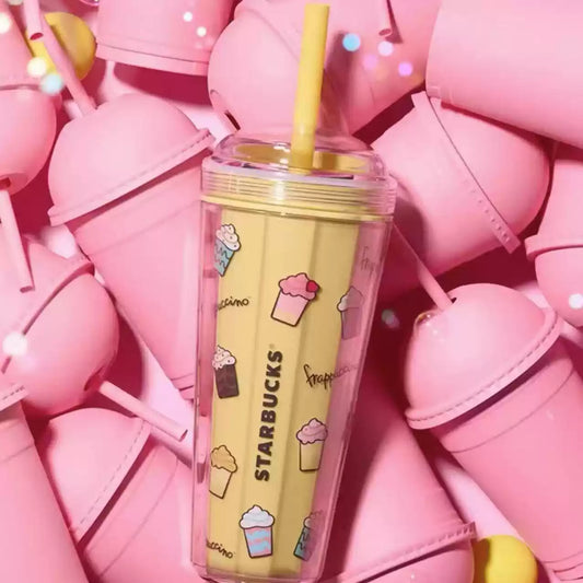 Starbucks China 2025 Summer Frappuccino Party online Series Plastic Straw Cup 770ml 27.1oz