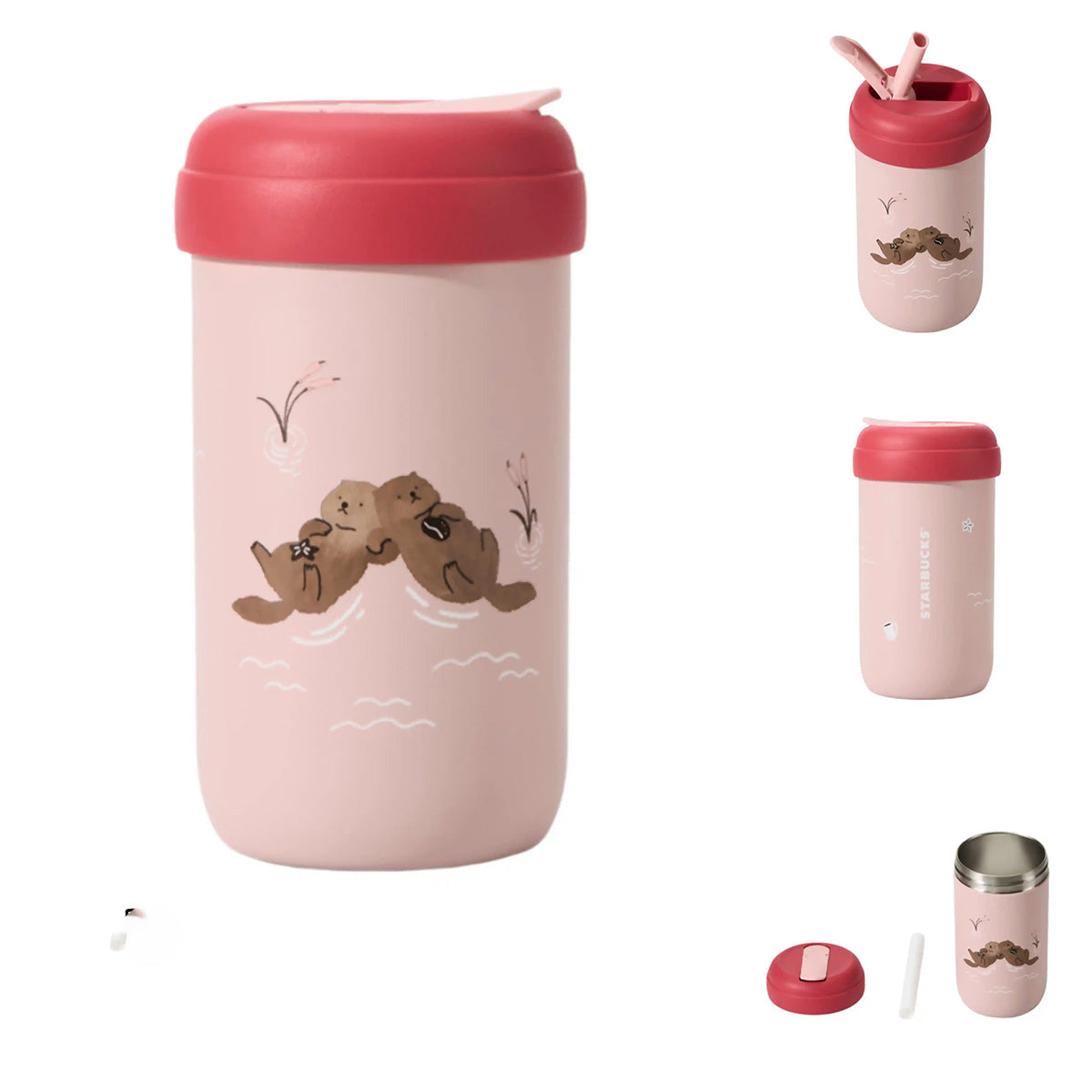 Starbucks China 2025 Valentine's Day Stainless Steel Straw Cup 450ml Starbucks loveinstarbucks