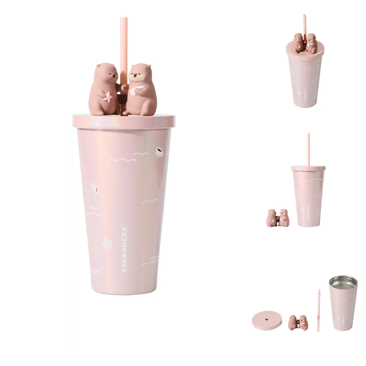 Starbucks China 2025 Valentine's Day Stainless Steel Straw Cup 550ml Starbucks loveinstarbucks