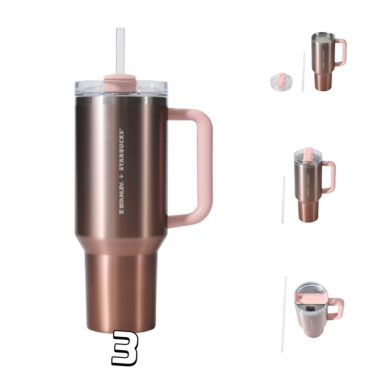 pre-order Starbucks China 2025 Valentine's Day Stanley Stainless Steel Straw Cup 40oz 1183ml Starbucks loveinstarbucks