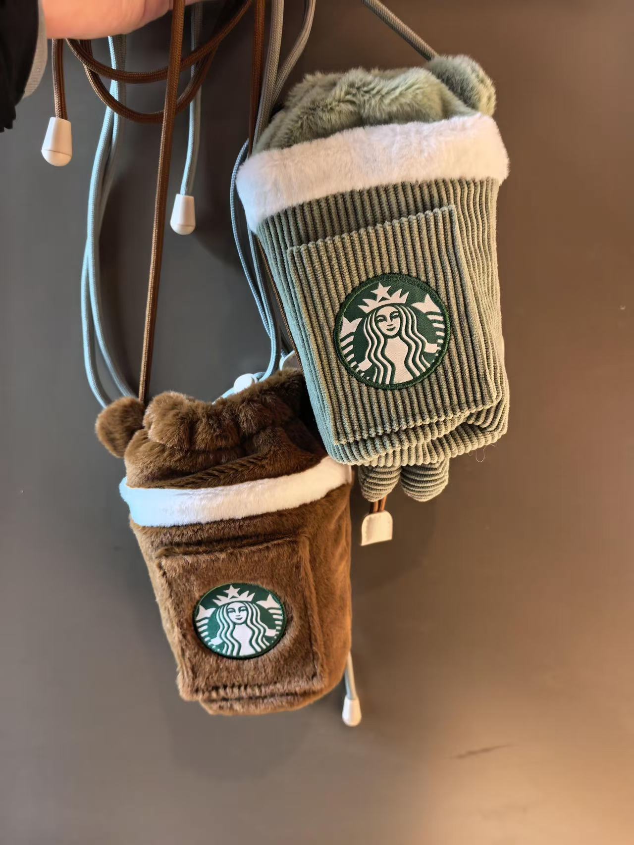 pre-order  Starbucks China 2026 Bearista Bear Matcha and Chocolate cup sleeve bag