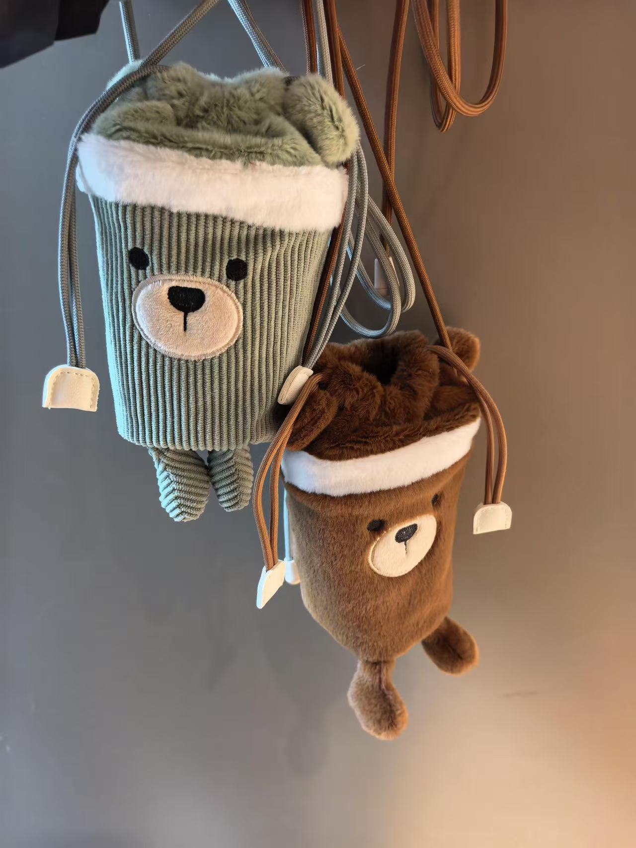 pre-order  Starbucks China 2026 Bearista Bear Matcha and Chocolate cup sleeve bag