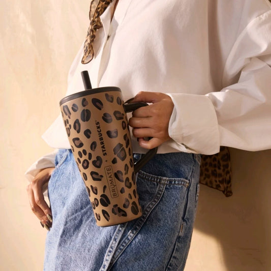 Starbucks China 2026 Leopard Print Series Brumante Stainless Steel Straw Cup 30oz