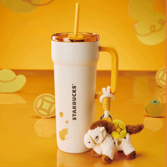 Starbucks China 2026 Year of the Horse series Gourd and Persimmon Style Stainless Steel Straw Cup 790ml 27.8oz