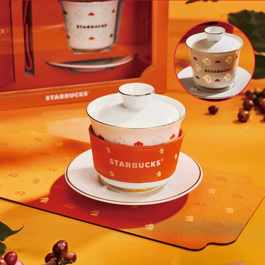 Starbucks China 2026 Year of the Horse series Jingdezhen-made tureen with tea mat set