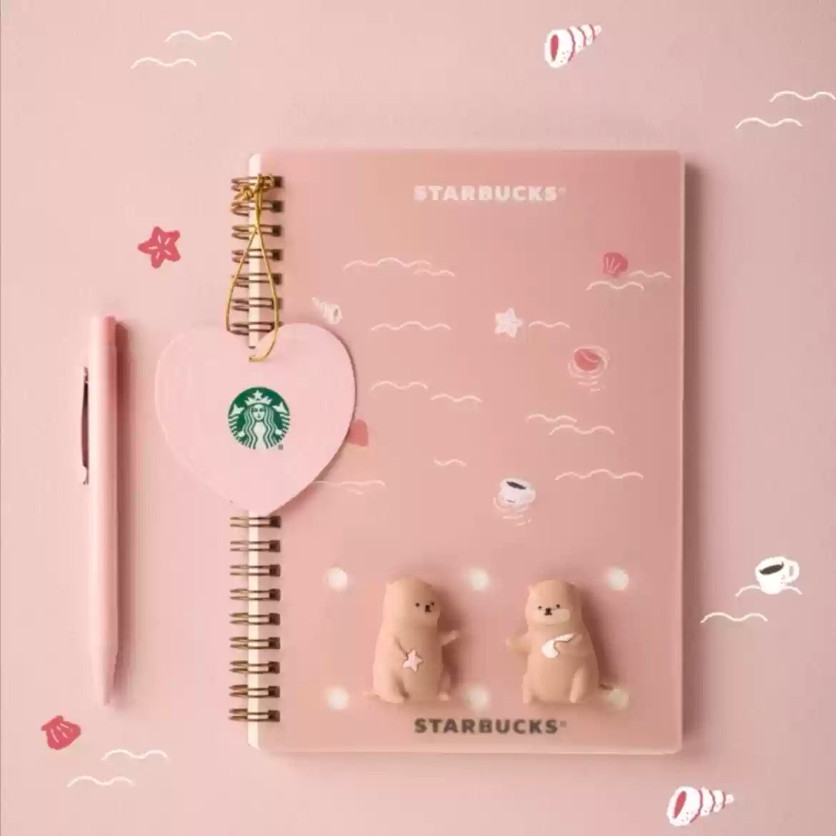 Starbucks China 2025 Valentine's Day Star Companion Notebook (including pen) set Starbucks loveinstarbucks