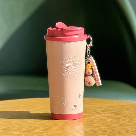 Starbucks China 2025 Valentine's Day Stainless Steel Double Drinking Cup 480ml Starbucks loveinstarbucks