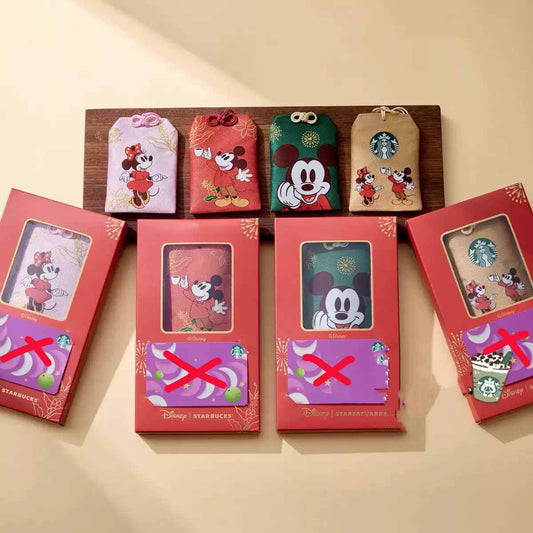 Starbucks China and Disney co-brand Storage bag and red money envelope without gift card Starbucks loveinstarbucks