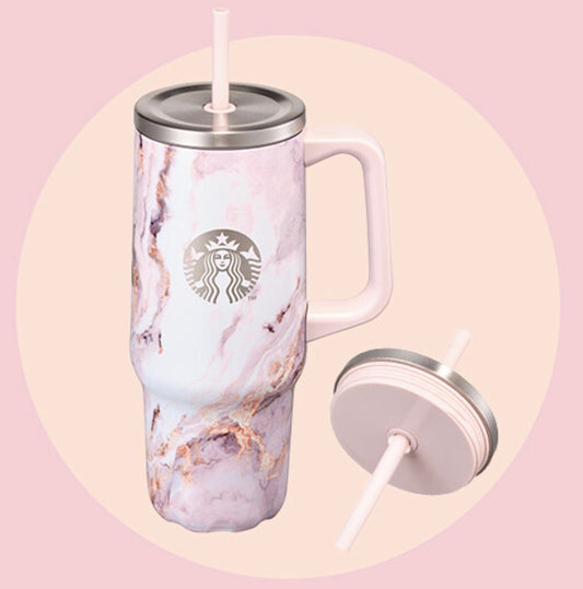 Starbucks Korea 2024 Swell Pink Marvel series handle Stainless steel cup 880ml Starbucks loveinstarbucks