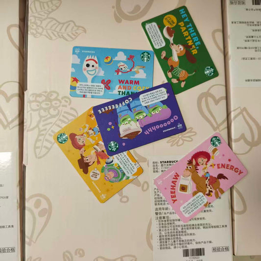 Starbucks Korea 2026 x Toy Story co-brand series a set used gift card