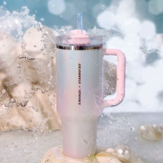 Starbucks Romantic Ocean Anniversary Series Stanley stainless steel cup 40oz - read details