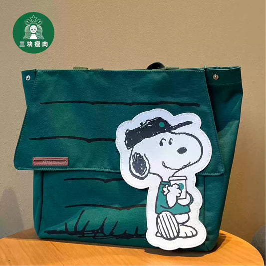 Starbucks and PEANUTS 2025 co-brand Snoopy bag without giftcard