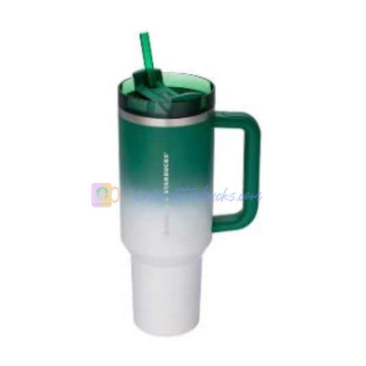 Starbucks Taiwan 2025 27th Anniversary series Stanley gradient green Stainless steel cup 40oz