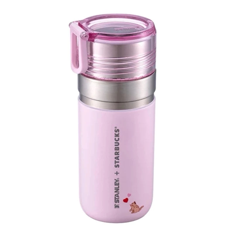 Starbucks Tumblers Taiwan 2024 Valentine's Day cat Stanley stainless steel cup 473ml 16.9oz Starbucks loveinstarbucks