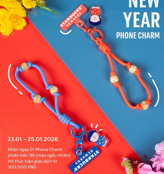 Starbucks Vietnam 2026 New Year Mobile Phone Lanyard