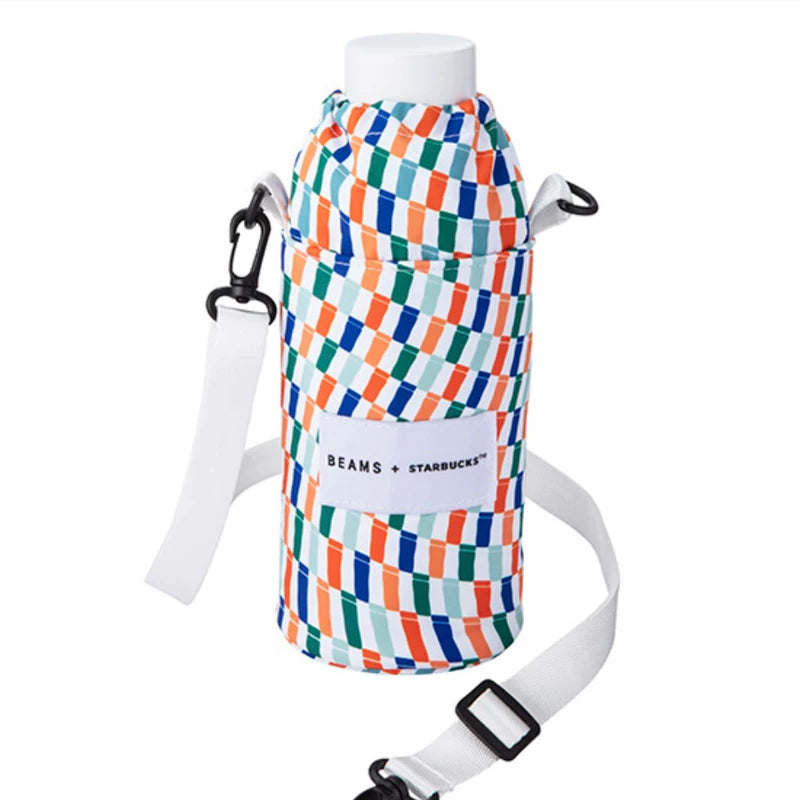 Starbucks 2025 x BEAMS Collaboration Series Checkered Flag Cup Bag