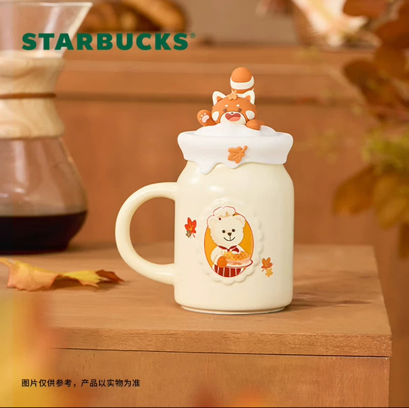 Starbucks China 2025 Bear Dessert House Series Mug with Cup Lid 435ml 15.31oz