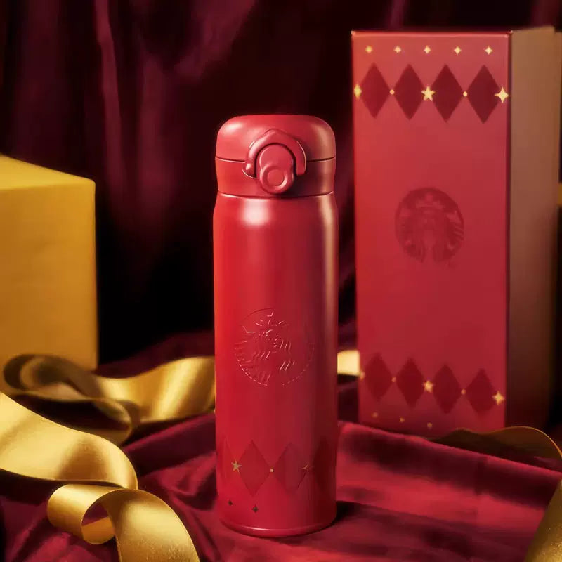 Starbucks China 2025 Christmas Warmth Series Thermos Stainless Steel Thermos Cup Gift Box 500ml